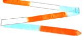 Fieria Multicolored Ribbon "Olympic" - Orange-Light Blue-White; 6M; Imported