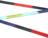 Fieria Ribbon "Elite Multicolor Plus" - Red-Black-Dark Blue-Sky Blue-Light Green; 6M; Imported