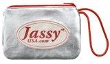 Jassy USA Shoe Pouch - Color: \"METALLIC SILVER\"; Made in USA!