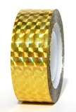 Fieria \"SQUARES\" Metallic Glitter Adhesive Tapes; Color: Gold