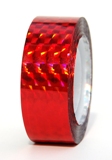 Fieria \"SQUARES\" Metallic Glitter Adhesive Tapes; Color: Red