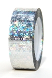 Fieria \"SUNNY\" Metallic Glitter Adhesive Tapes; Color: Silver