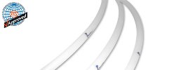 Venturelli - 89cm; White/Trasparent; •	Round Section Diameter: 17mm; Imported from Italy; F.I.G. Approved