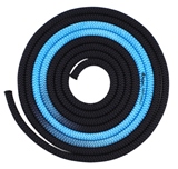 Venturelli \"PL-DD\" Multicolored Rope; Color: Black - Light Blue; FIG Approved; Made in Italy